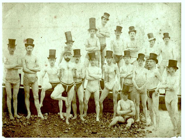 Fascinating Historical Picture of Brighton Swimming Club in 1863 