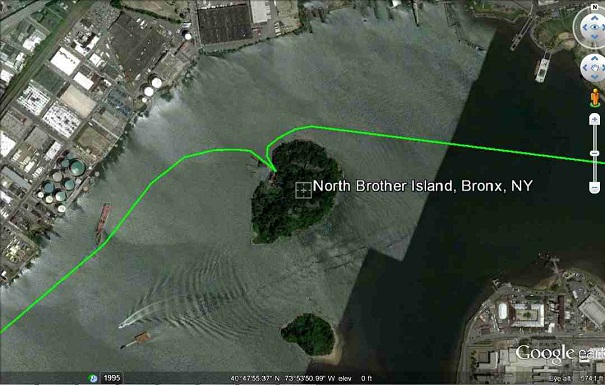north brother island NYC on google map
