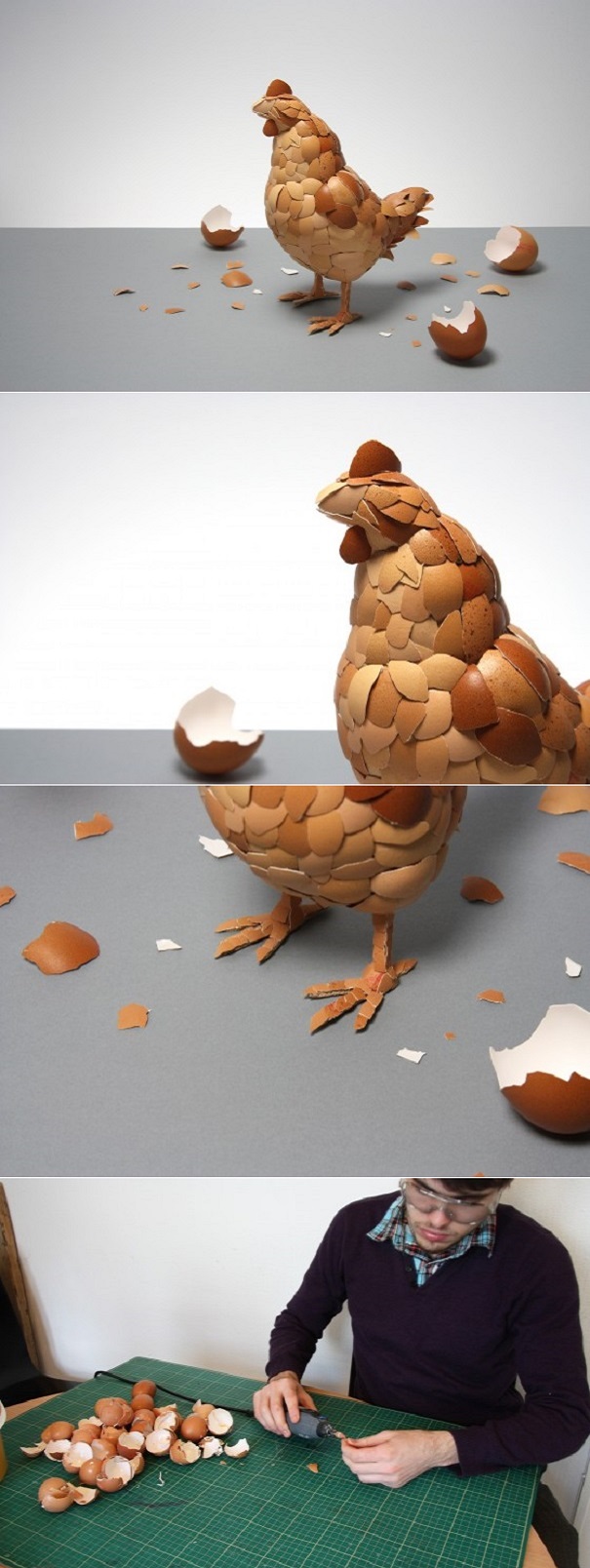 recycled art - chicken