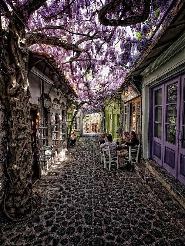 beautiful streets - molyvos greece