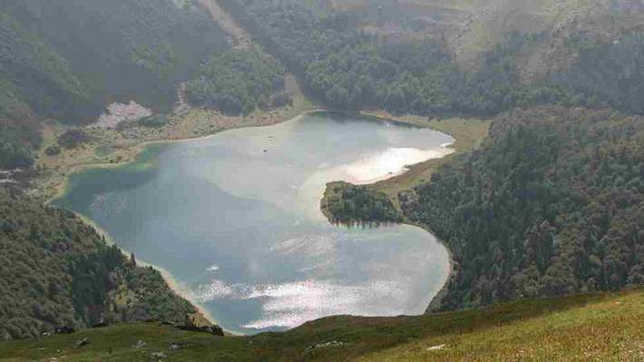 heart-shaped islands - trnovacko lake montenegro
