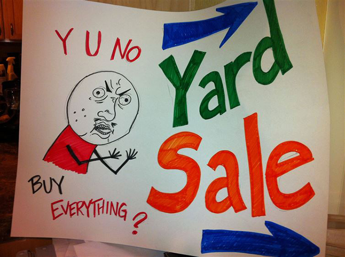 clever garage sale signs 11