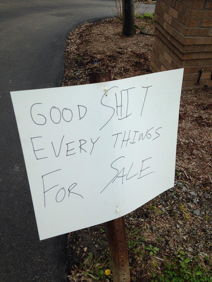 clever garage sale signs 5