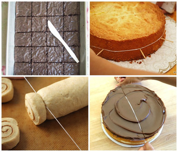 food hacks - cut cakes dental floss