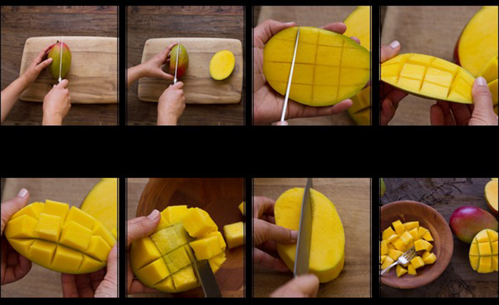 food hacks - cut mango