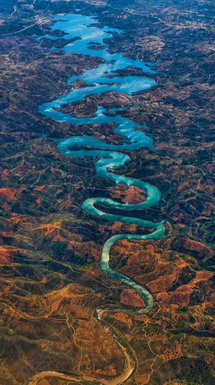 aerial photos - blue dragon river