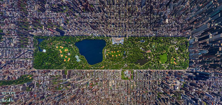 aerial photos - central park NYC