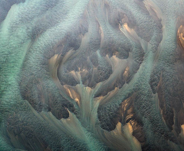 aerial photos - river iceland