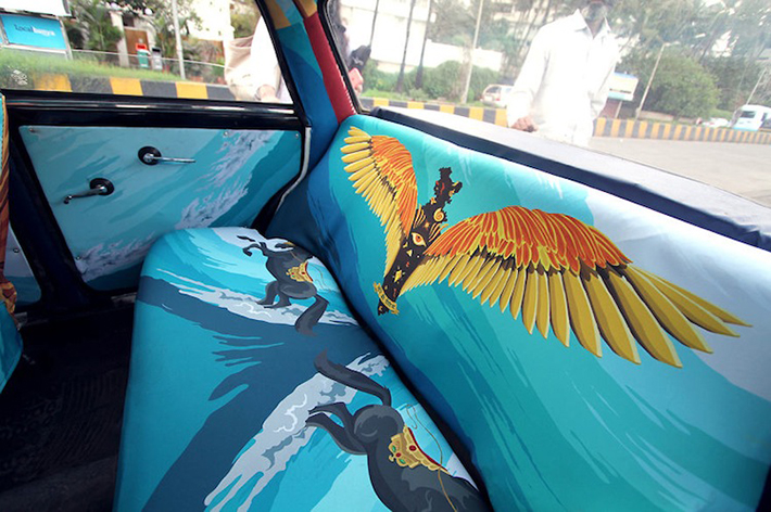 mumbai taxi turned into artwork 7