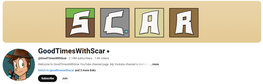 GoodTimesWithScar Minecraft YouTubers