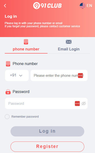 How to Log in to 91 Club